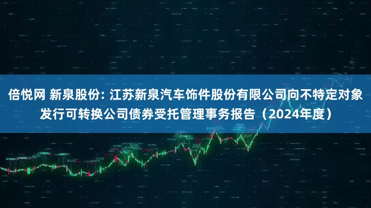 倍悦网 新泉股份: 江苏新泉汽车饰件股份有限公司向不特定对象发行可转换公司债券受托管理事务报告（2024年度）