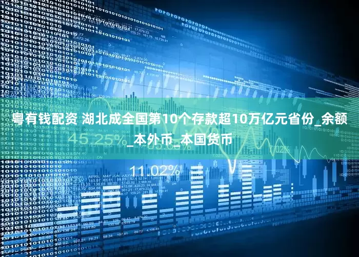 粤有钱配资 湖北成全国第10个存款超10万亿元省份_余额_本外币_本国货币