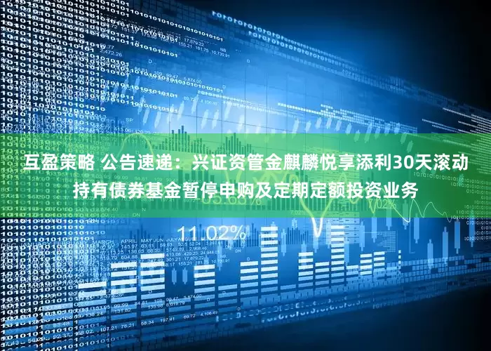 互盈策略 公告速递：兴证资管金麒麟悦享添利30天滚动持有债券基金暂停申购及定期定额投资业务